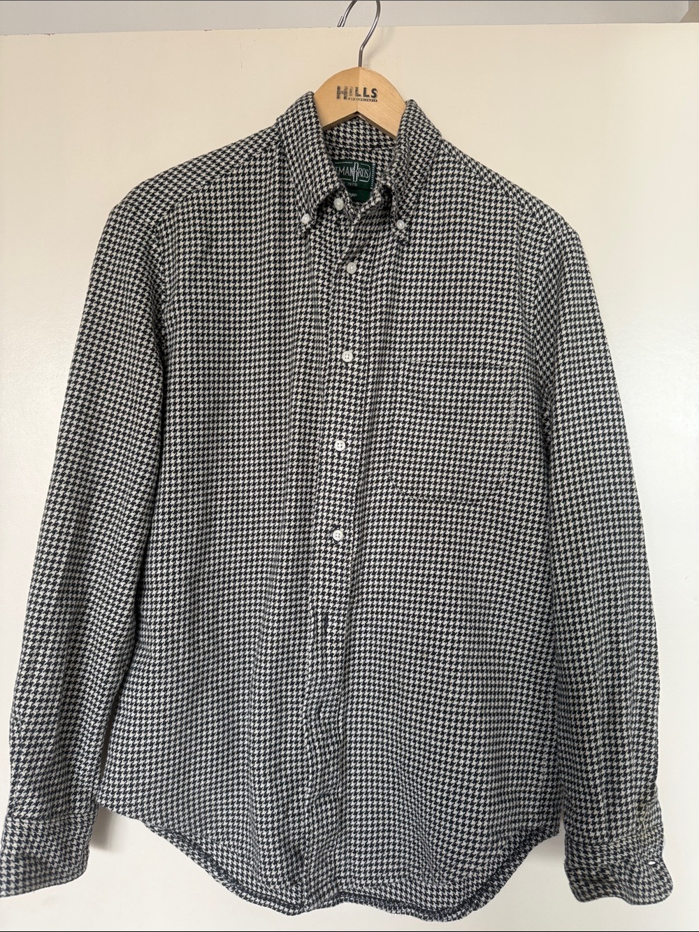 Gitman Brothers Black & White Houndstooth Button-Down Shirt